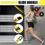 Bodyweight Resistance Training Straps, Complete Home Gym Fitness Trainer kit for Full-Body Workout, Included Door Anchor, Extension Strap, Fitness Guide