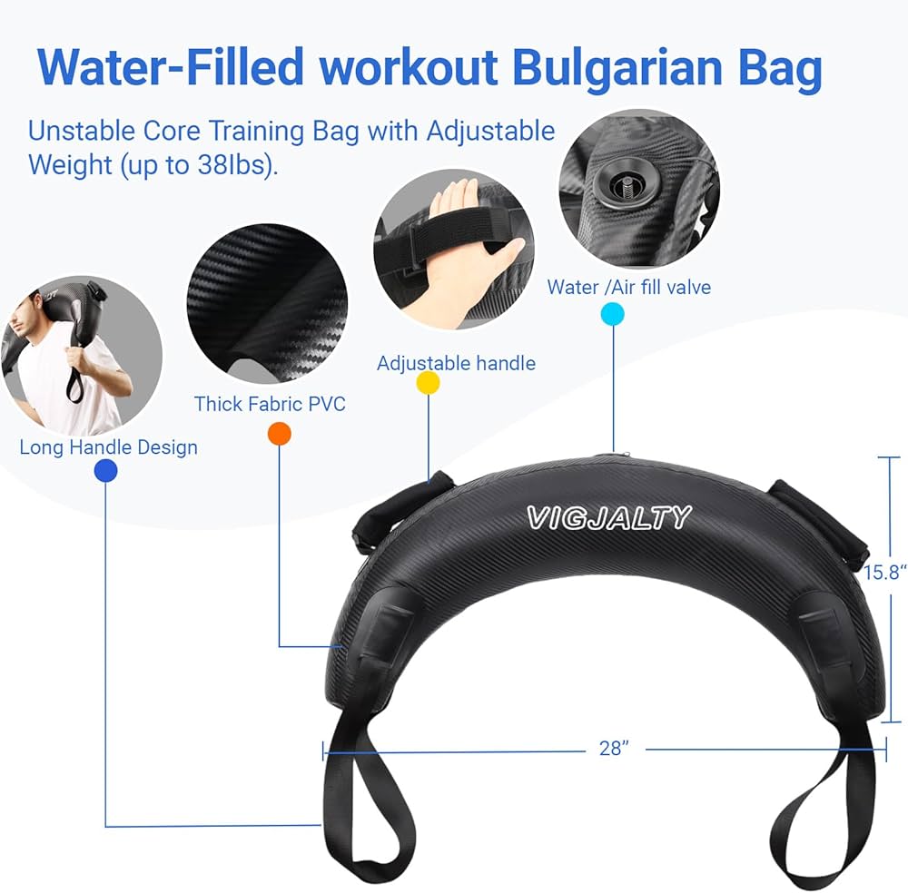 Heavy Aqua Bags-Water weight Bag 38-66Ibs – Ultimate Core Water Weights Aqua Ball-Adjustable Workout Sandbag Alternative for Full Body Exercise, Portable Stability Fitness & Balance Trainer Equipment