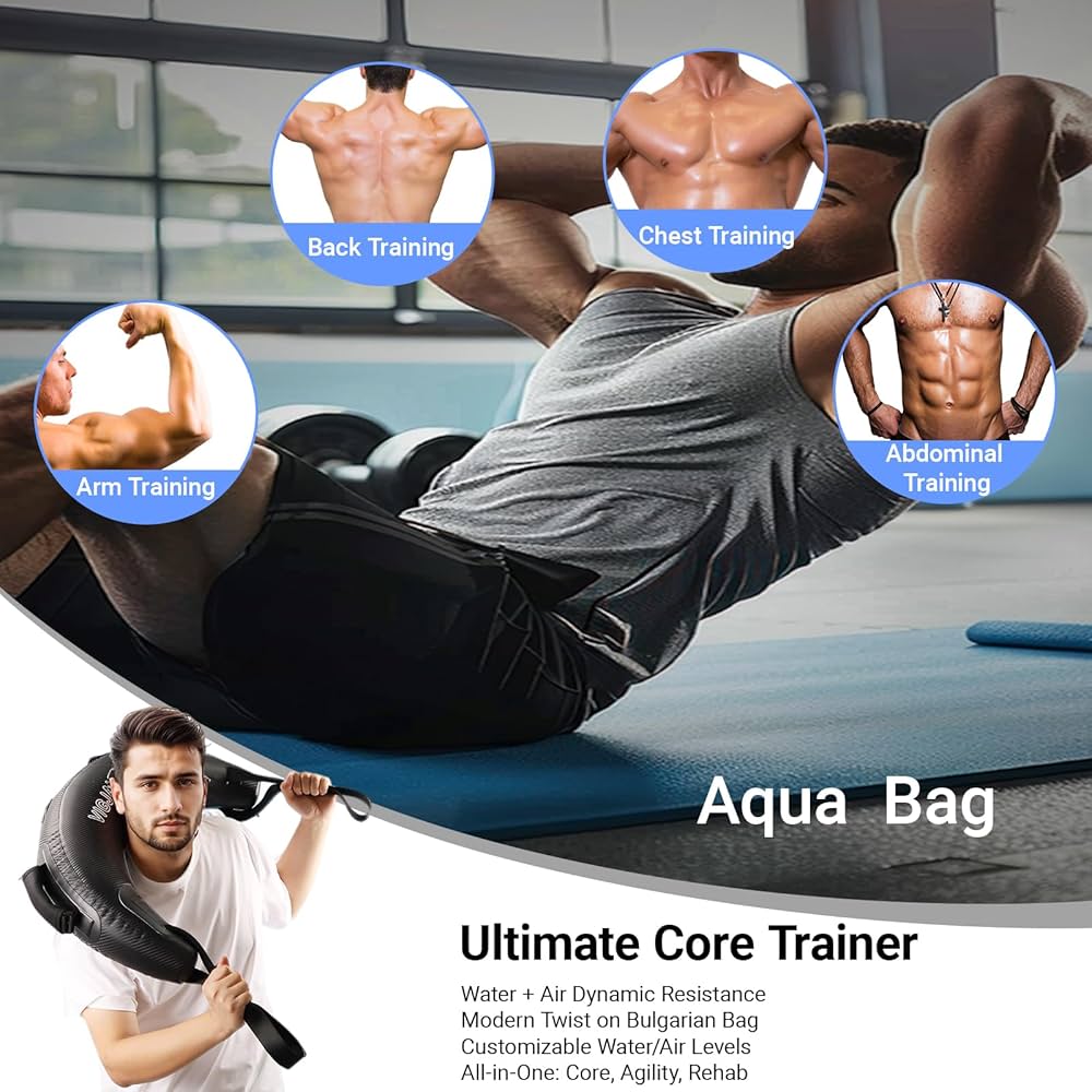 Heavy Aqua Bags-Water weight Bag 38-66Ibs – Ultimate Core Water Weights Aqua Ball-Adjustable Workout Sandbag Alternative for Full Body Exercise, Portable Stability Fitness & Balance Trainer Equipment