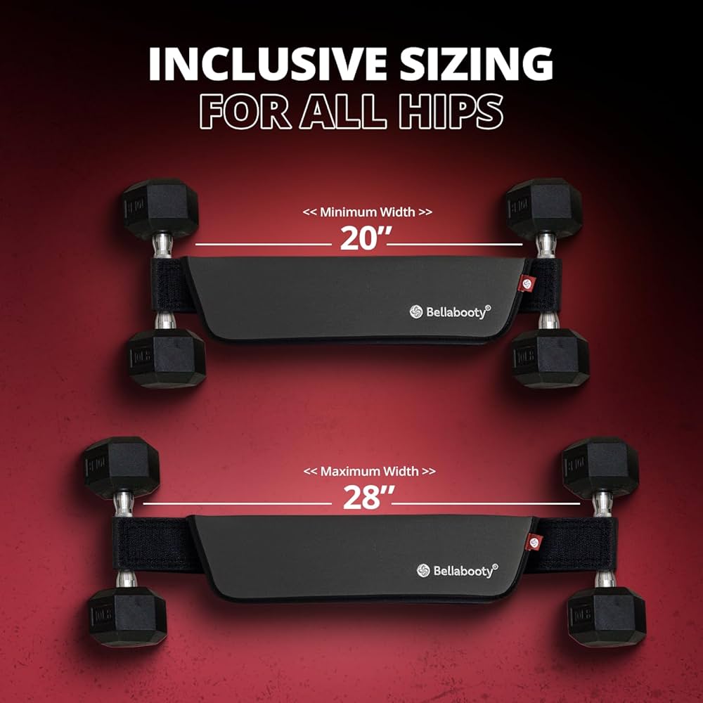 Bellabooty Premium Hip Thrust Belt – Adjustable Exercise Belt for Glutes & Squats, Hip Thrust Pad for Comfort, Versatile Gym Equipment for Home – Weightlifting Belt Support for Women