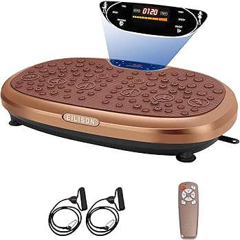 EILISON FitMaxx 3D XL Vibration Plate Exercise Machine – Whole Body Workout Vibration Platform w/Loop Bands – Lymphatic Drainage Machine for Weight Loss, Shaping, Wellness, Recovery