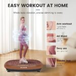 EILISON FitMaxx 3D XL Vibration Plate Exercise Machine – Whole Body Workout Vibration Platform w/Loop Bands – Lymphatic Drainage Machine for Weight Loss, Shaping, Wellness, Recovery