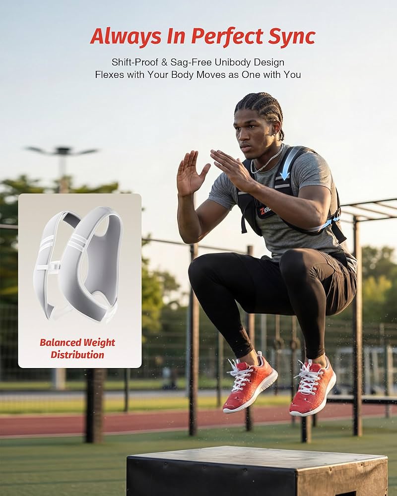 ZELUS Weighted Vest, Washable Z-Fit Soft Iron Weighted Vest for Women and Men, 5/10/15 lb Weight Vest with Reflective Strips & Adjustable Straps, Ultra Thin Weight Vest for Gym Strength Training