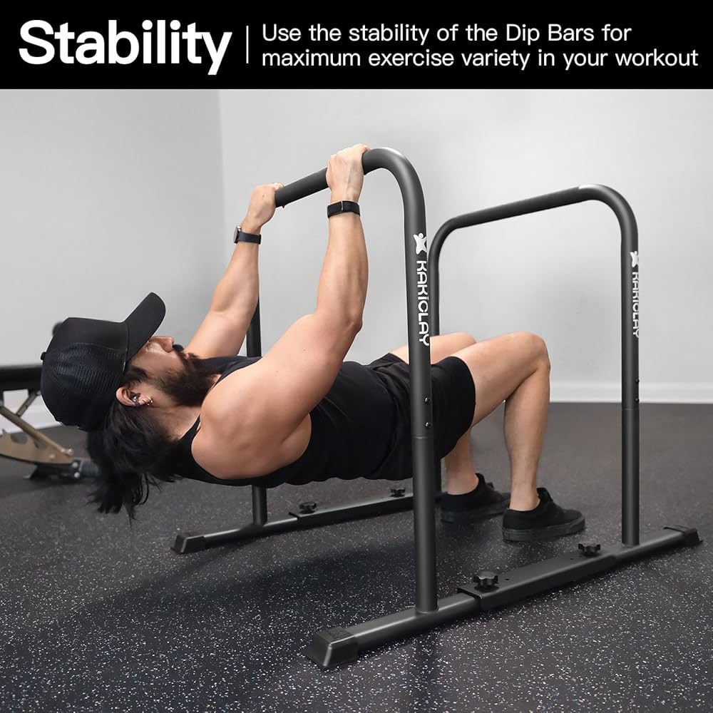2026 Upgrade World’s Best Strongest Premium Dip Bars with Adjustable Ultra-Stable Settings & Non-Slip Feet – USA Original Patent, USA Designed, USA Shipped, USA Warranty