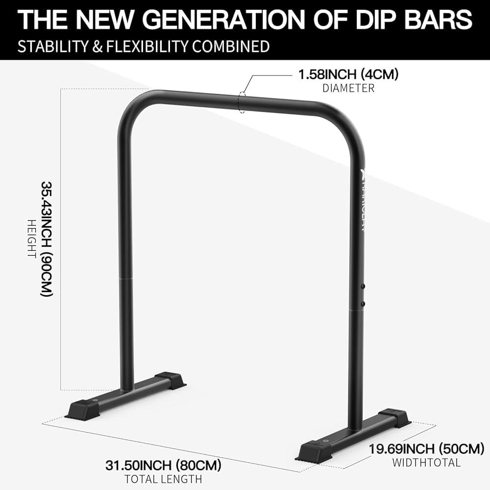 2026 Upgrade World’s Best Strongest Premium Dip Bars with Adjustable Ultra-Stable Settings & Non-Slip Feet – USA Original Patent, USA Designed, USA Shipped, USA Warranty