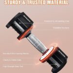 Adjustable Dumbbells Set/Single, 12.5LB/22.5LB/55LB 5 in 1 Free Adjustable Dumbbell Set with Anti-Slip Handle & Rainbow-colored Weight Plates for Home Gym, Weight Set for Women Men