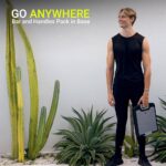 EVO Gym – Portable Home Gym Strength Training Equipment, at Home Gym | All in One Gym – Resistance Bands, Base Holds Gym Bar & Handles for Travel | Portable Gym & Home Exercise Equipment