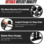 3-Tier Dumbbell Rack Stand Only, Weight Rack for Home Gym Dumbbells, Adjustable Height, Compact Design, Dumbbell Storage for Home Use