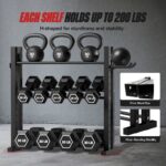 3-Tier Dumbbell Rack Stand Only, Weight Rack for Home Gym Dumbbells, Adjustable Height, Compact Design, Dumbbell Storage for Home Use