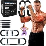 Chest and Arm Trainer with Adjustable Resistance – Arm Exercise Equipment Featuring 2 Pair of Interchangeable Rods (30LB–130LB),Twister Arm Trainer for Men for Home Workouts