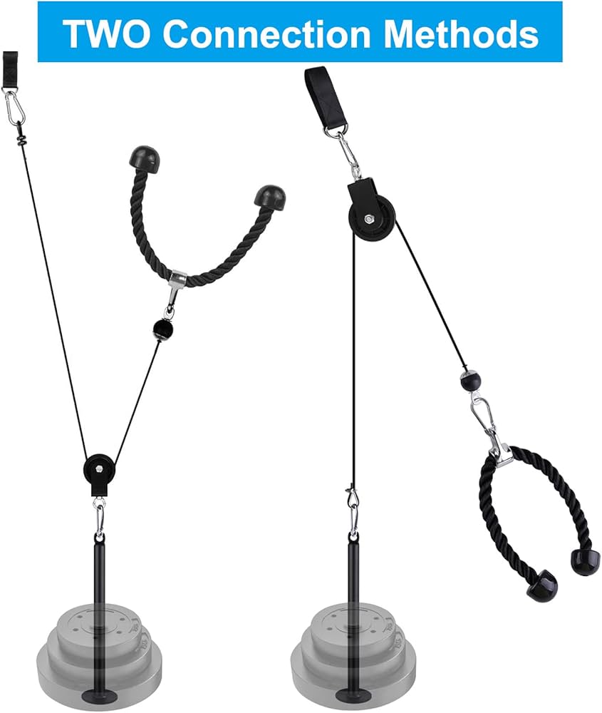 4.5 4.5 out of 5 stars (3,275) LFJ LAT Pull Down and Lift Weight Pulley System Cable Machine Pulley Attachment for Triceps Pull Down, Biceps Curl, Back, Forearm, Shoulder Home Gym Equipment