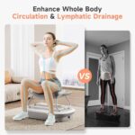 Wonder Core Rock N Fit – Vibration Plate Exercise Machine, Whole Body Vibration Platform with Seat, Body Shaker for Weight Loss, Lymphatic Drainage, Recovery, Home Fitness Equipment