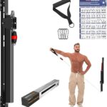 Cable Machine Home Gym, Wall-Mount Exercise & Workout Equipment with Adjustable Resistance, Compact Fitness Equipment, Multi-Functional Trainer for Full Body Strength, Toning, Rehab Training