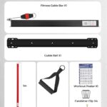 Cable Machine Home Gym, Wall-Mount Exercise & Workout Equipment with Adjustable Resistance, Compact Fitness Equipment, Multi-Functional Trainer for Full Body Strength, Toning, Rehab Training