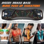 LALAHIGH Push Up Board,36 in 1 Home Gym Equipment with Ab Roller Wheel & Resistance Bands, Portable Foldable Workout Board for Full Body Strength Training Men Women,Gift for Boyfriend