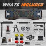 LALAHIGH Push Up Board,36 in 1 Home Gym Equipment with Ab Roller Wheel & Resistance Bands, Portable Foldable Workout Board for Full Body Strength Training Men Women,Gift for Boyfriend