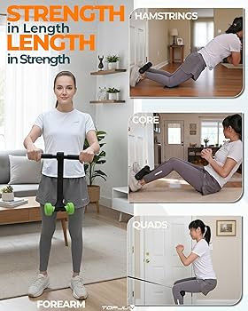 Nordic Hamstring Curl & Stretching Strap System, Full Body Flexibility & Strength Training Home Gym Equipment for Legs, Back, Core & Forearm