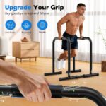 RELIFE REBUILD YOUR LIFE Dip Station Functional Heavy Duty Dip Stands Fitness Workout Dip bar Station Stabilizer Parallette Push Up Stand