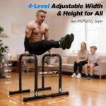RELIFE REBUILD YOUR LIFE Dip Station Functional Heavy Duty Dip Stands Fitness Workout Dip bar Station Stabilizer Parallette Push Up Stand
