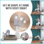 leikefitness Sissy Squat Machine, Deluxe Multi-Function Deep Sissy Squat Bench Workout Station, Leg Exercise Machine for Home Gym