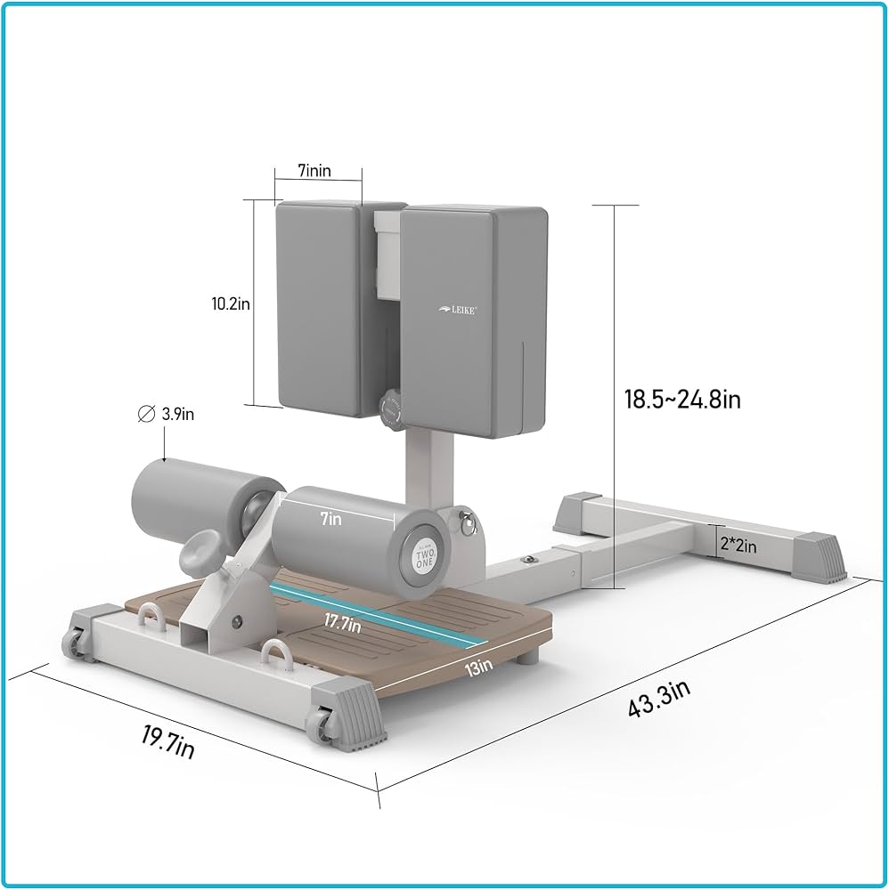 leikefitness Sissy Squat Machine, Deluxe Multi-Function Deep Sissy Squat Bench Workout Station, Leg Exercise Machine for Home Gym