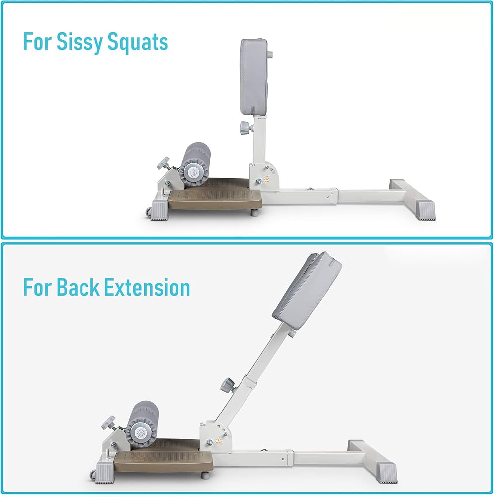 leikefitness Sissy Squat Machine, Deluxe Multi-Function Deep Sissy Squat Bench Workout Station, Leg Exercise Machine for Home Gym