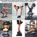 Squat Wedge Block, Professional One-Piece Heel Elevated Slant Board for All-Position Squats, Knees Over Toes, Weightlifting, Calf Stretches ect.. Home and Gym Equipment.