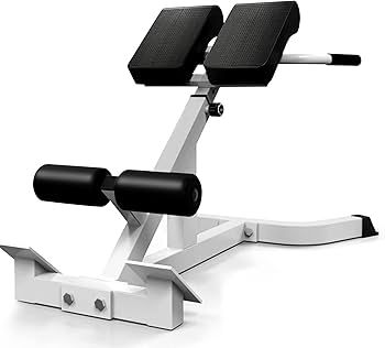 Roman Chair Back Extender – Angle & Height Dual Adjustable Hyperextension Bench for Home Gym – Adjustable Back Exercise Machine Fitness Equipment