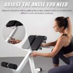 Roman Chair Back Extender – Angle & Height Dual Adjustable Hyperextension Bench for Home Gym – Adjustable Back Exercise Machine Fitness Equipment