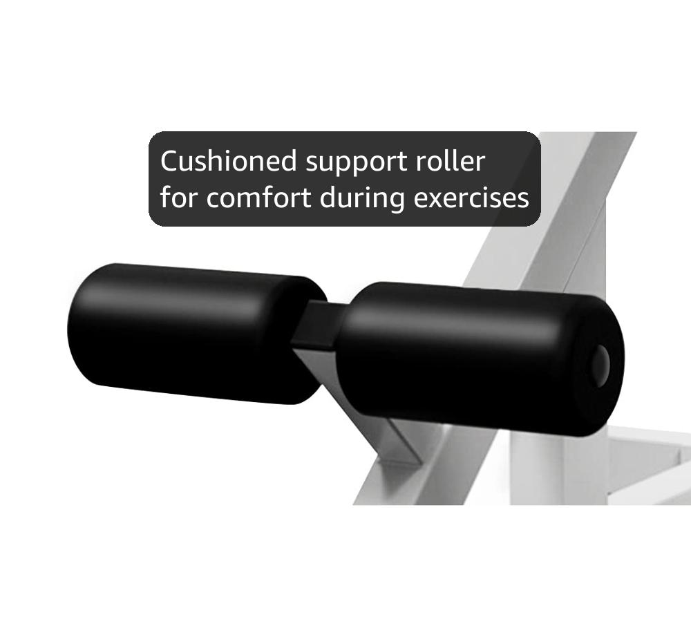 Roman Chair Back Extender – Angle & Height Dual Adjustable Hyperextension Bench for Home Gym – Adjustable Back Exercise Machine Fitness Equipment