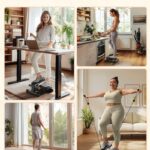 Niceday Steppers for Exercise, Stair Stepper with Resistance Bands, Mini Stepper with 300LBS Loading Capacity, Hydraulic Fitness Stepper with LCD Monitor