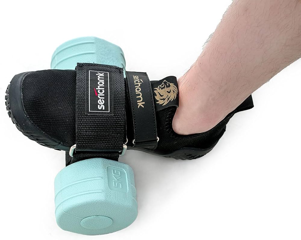 Feet Dumbbell Attachment, Tibialis Trainer Ankle Straps for Feet Weight Lifting Shin Splint, Hamstring Curls, Leg Curl Attachment at Home Gym Equipment