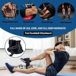 Foot Dumbbell Attachment, Dumbbell Weights for Legs Holder, Weight Training for Legs, Adjustable│1-120 lbs, Leg&Core&All Around Workout, Left/Right Foot
