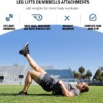 Foot Dumbbell Attachment, Dumbbell Weights for Legs Holder, Weight Training for Legs, Adjustable│1-120 lbs, Leg&Core&All Around Workout, Left/Right Foot