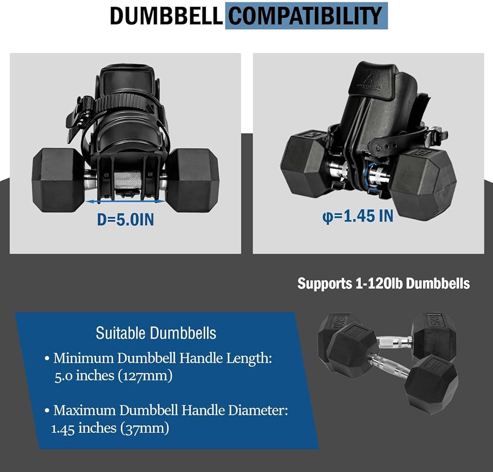 Foot Dumbbell Attachment, Dumbbell Weights for Legs Holder, Weight Training for Legs, Adjustable│1-120 lbs, Leg&Core&All Around Workout, Left/Right Foot