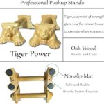 Tiger Power,Wood Pushup Bars Non-Slip Base Exercise Home.