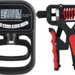 Captain Grip Strength Tester and Trainer Set – Electronic Hand Dynamometer (400lbs/180kg) & Adjustable Resistance Grip，Electronic Counting Grip