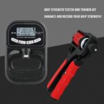 Captain Grip Strength Tester and Trainer Set – Electronic Hand Dynamometer (400lbs/180kg) & Adjustable Resistance Grip，Electronic Counting Grip