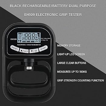 Captain Grip Strength Tester and Trainer Set – Electronic Hand Dynamometer (400lbs/180kg) & Adjustable Resistance Grip，Electronic Counting Grip