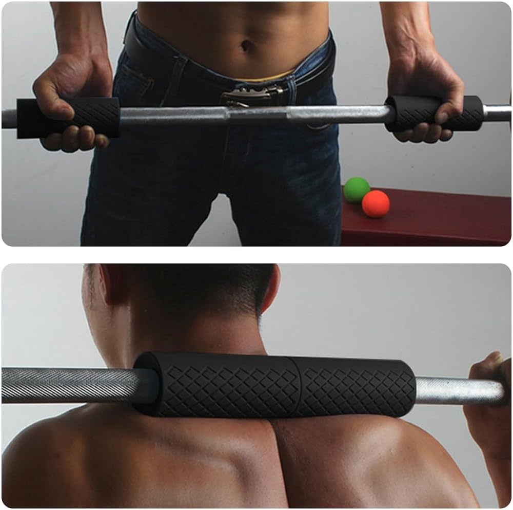 Rubber Barbell Grip, Thick Dumbbell Grip Arm Strength Tool, Barbell Clutch Suitable For Row/Puller/Kettlebell, Gym Biceps Arm Muscle Trainer