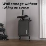 Nordic Curl Machine, Hamstring Curl Bench, Compact Glute Bench with wheels, Home Gym Equipment for Leg Workouts