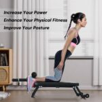 Nordic Curl Machine, Hamstring Curl Bench, Compact Glute Bench with wheels, Home Gym Equipment for Leg Workouts