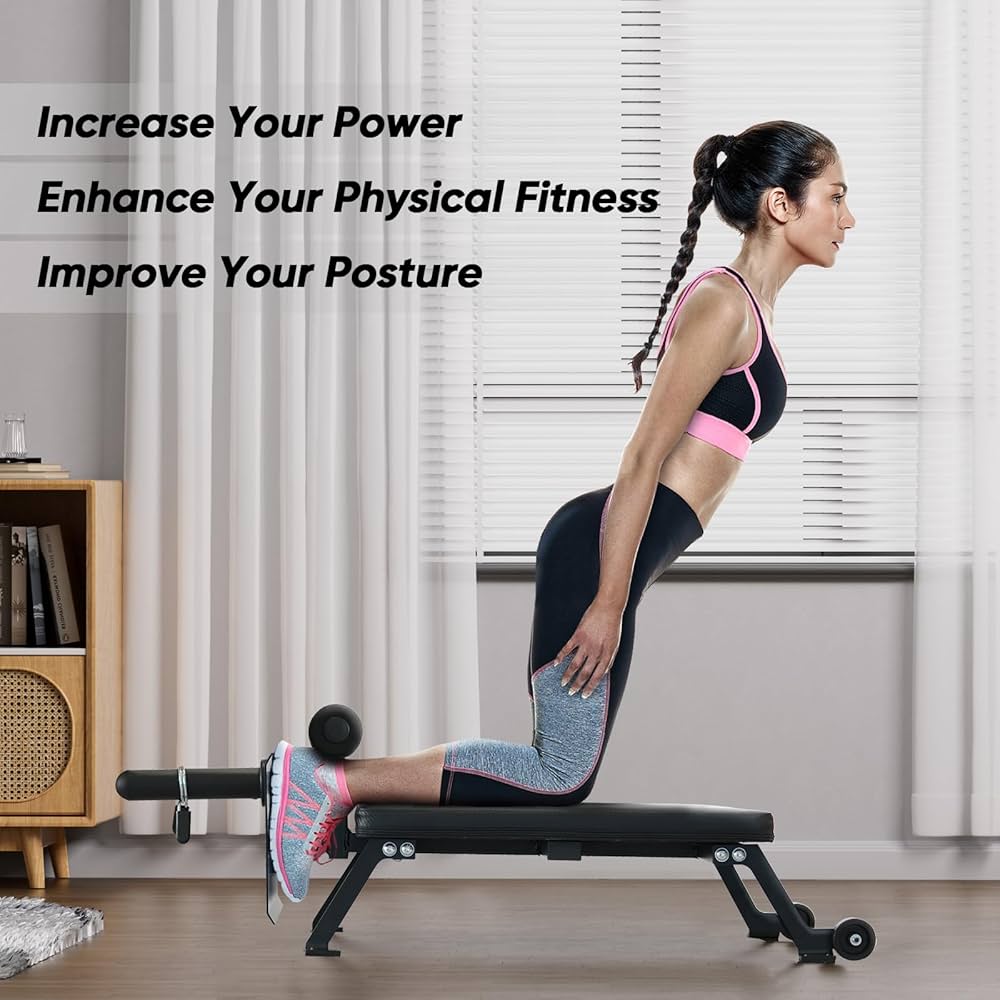 Nordic Curl Machine, Hamstring Curl Bench, Compact Glute Bench with wheels, Home Gym Equipment for Leg Workouts