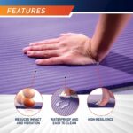 Circuit Fitness by Marcy Non-Slip Multi-Purpose Exercise Yoga Mats with Carrying Strap Multi-Thickness, Multi-Color Options