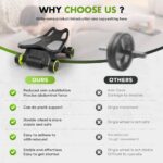 Ab Roller with Elbow Support, Ab Roller Board Core Workout Machine with 4 Wheels, Mini Pilates Reformer Equipment for Home Gym, Abdominal Full-Body Strength Exercise Trainer with Knee Pad