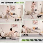 Ab Roller with Elbow Support, Ab Roller Board Core Workout Machine with 4 Wheels, Mini Pilates Reformer Equipment for Home Gym, Abdominal Full-Body Strength Exercise Trainer with Knee Pad