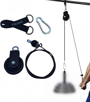 Weight Cable Pulley System Gym,Pulley Wheel 360 Degree Rotating 3.54in Silent Pulley,Pulley Hanging Strap Carabiner Hooks Hammock Straps for Gym Equipment,Ladder Lift,DIY Home Projects