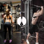 Weight Cable Pulley System Gym,Pulley Wheel 360 Degree Rotating 3.54in Silent Pulley,Pulley Hanging Strap Carabiner Hooks Hammock Straps for Gym Equipment,Ladder Lift,DIY Home Projects