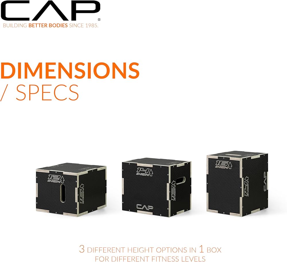 CAP Barbell 3-in-1 Plyometric Box | Multiple Styles and Sizes