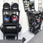 Commercial Heavy Duty Adjustable Dumbbell Stand & Kettlebell Stand, Adjustable Dumbbell Weight Rack, Kettlebell Storage Rack, Weight Rack for Garage/Home Gym/Commercial with Non-Slip Base, Anti-Tip Safety & Space-Saving Design, Weight Capacity: 500-800 lbs